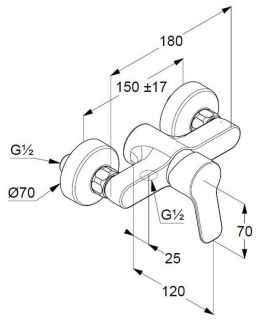 Душевой комплект Kludi Pure&Easy 3в1 378450565 хром